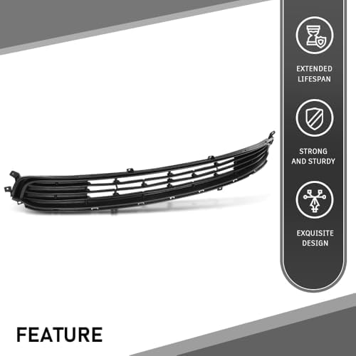 G-PLUS Front Bumper Lower Grille Grill | Compatible with Kia Optima EX 2016 2017 2018 Matte Black Grill Assembly Replace OE 86560D5010