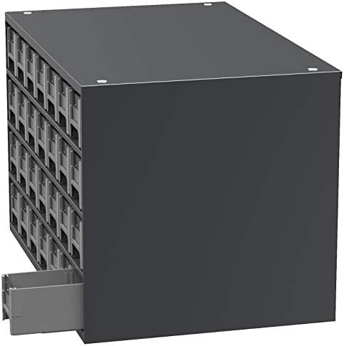 akro-mils steel garage storage cabinet, small parts organizer showing dimensions