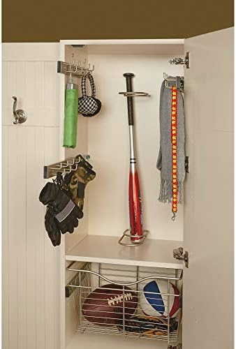 rev-a-shelf sliding belt rack for closets, min opening, close-up detail
