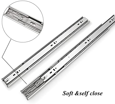 gobrico 22 inch rear/side mount drawer slides, ball showing dimensions