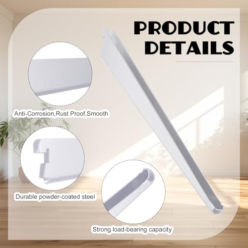 croblissful 20 pcs adjustable shelf brackets for double, close-up detail