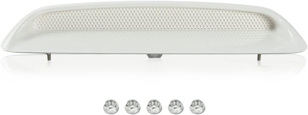 GRAND ORANGE Hood Scoop Kit Compatible with Toyota Tacoma 2005 2006 2007 2008 2009 2010 2011 Hood Bulge Kit Color Code 040 Super White 7618135050A1