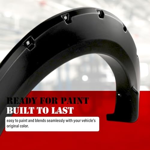 G-PLUS Fender Flares Fit Ford F150 2015-2017(67.1" 78.9" 97.6" Bed) | Fit Styleside Models,Not Fit w/68T Technology Package or Sensors for lane changing,Smooth Pocket Riveted Style,4PCS