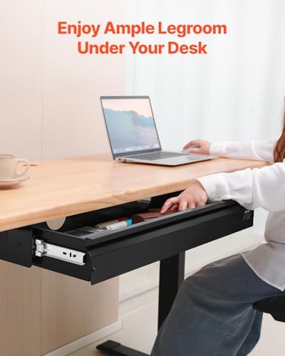 vevor under desk drawer slide out, 33inch under showing dimensions
