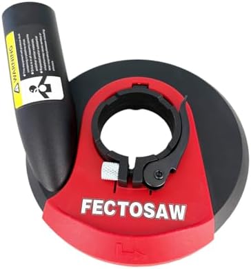 dust shroud for angle grinder with diamond grinding, close-up detail