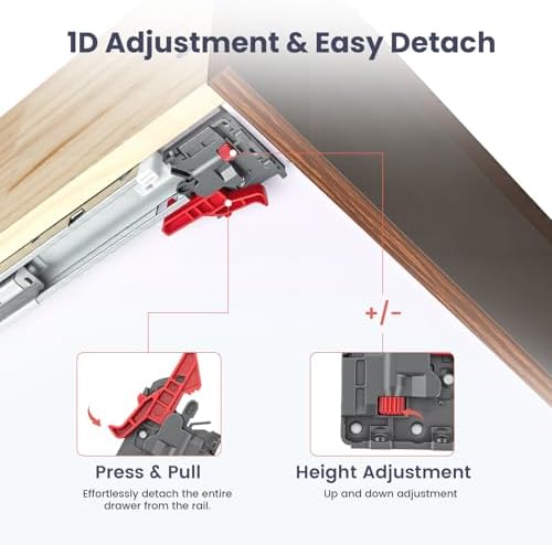 homdiy 21 inch undermount soft close drawer slides, package contents