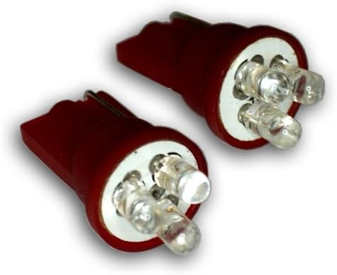LEDUHL-T10-R3 Under Hood Light LED Light Bulbs T10 Wedge, 3 LED Red 2-pc Set