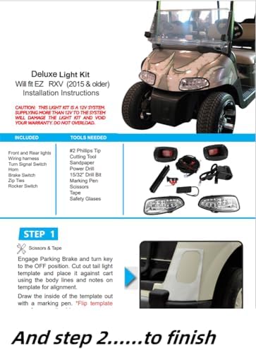 dr.acces golf cart led light kit for ezgo, package contents