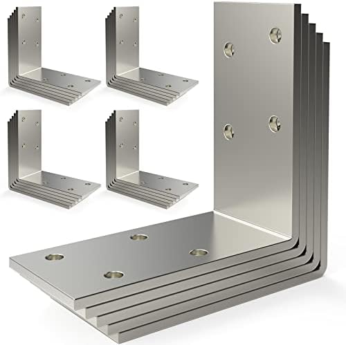 3"x3" l brackets heavy duty 12-ga, galvanized angle, front angle view