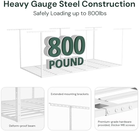 sunsgrove 4x6 overhead garage storage rack organization, adjustable, close-up detail