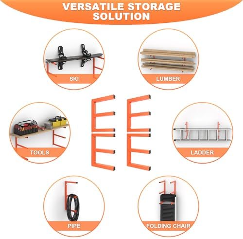 ultrawall lumber storage rack, wall mount wood storage, close-up detail