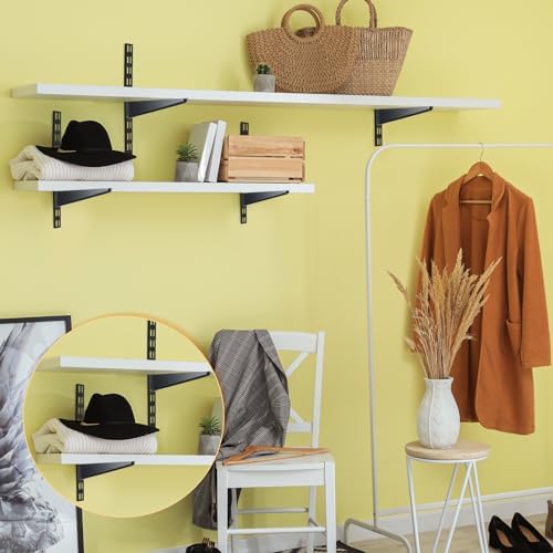 yalikop 10 pack adjustable shelf brackets for double showing dimensions