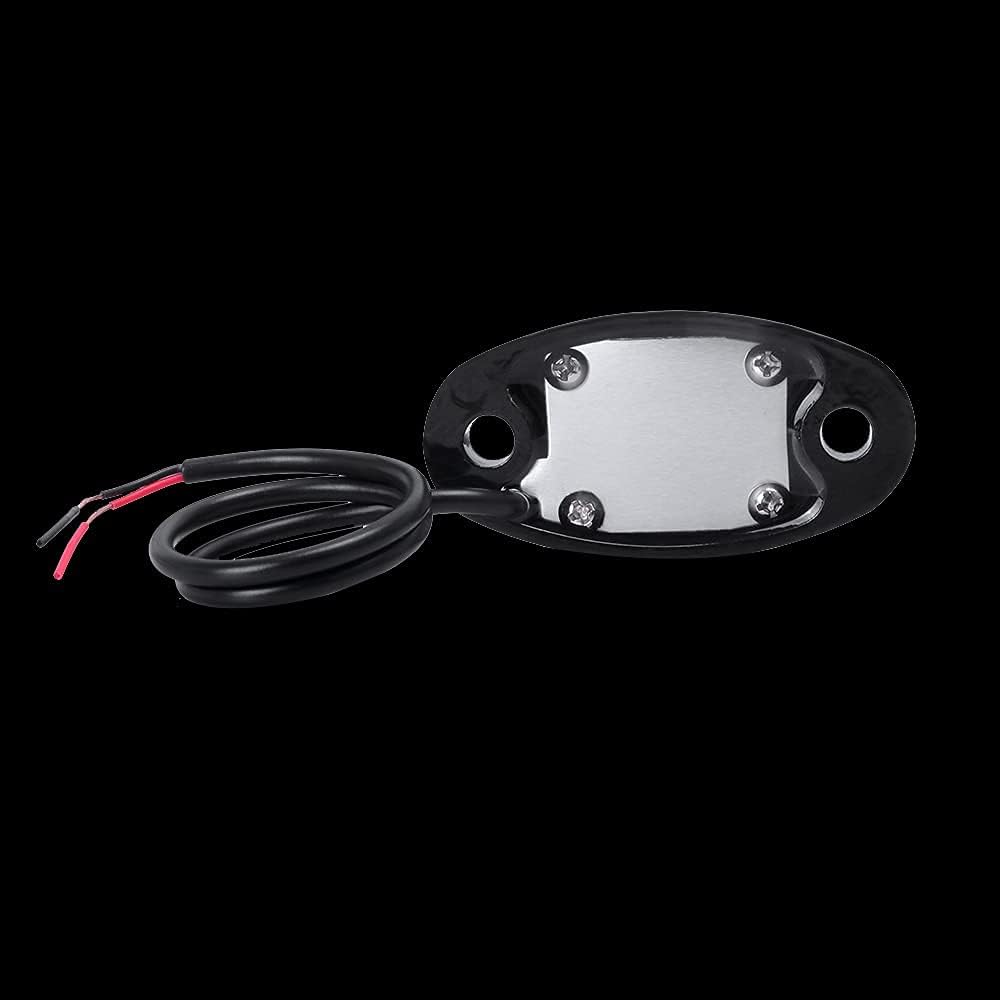 4 Pods LED Rock Light Kits White for Jeep ATV UTV SUV Off Road Car Truck Boat Underbody Glow Fender Lamp Underglow LED Neon Lights Waterproof