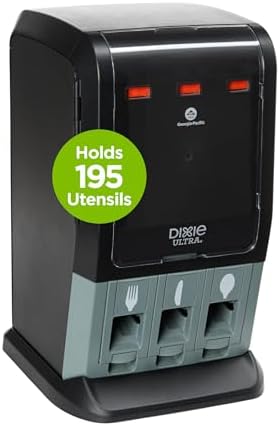 dixie ultra® smartstock® mini tri-tower cutlery dispenser by shown in use