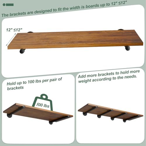 pipe shelf brackets black 12 inch floating shelving on a desk or shelf