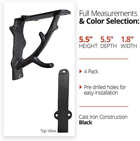 nach decorative shelf brackets, 4 pack of 5.5 shown in use