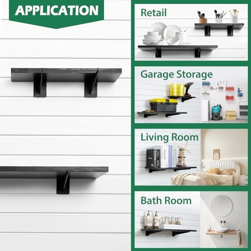 12 inch slatwall shelf bracket, slatwall accessories, heavy, side view