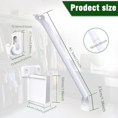 12 inch wire shelf brackets, metal support brackets shown in use