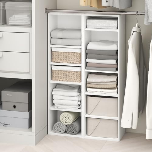 furinno pasir 10-tier closet organizers and storage, open showing dimensions