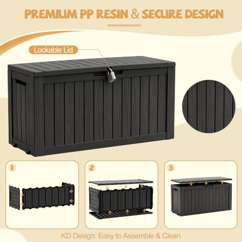 efu outdoor storage box, 160 gal gen 2, front angle view