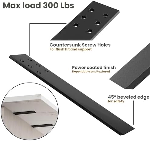 batoda 12" countertop support brackets (4pcs), steel knee shown in use