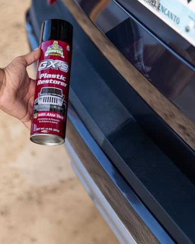 Cristal Products GX-3 Plastic Restorer – Black Plastic Restorer for Cars & Automotive Trim Restorer – Interior Car Cleaner & Exterior Faded Plastic, Vinyl & Rubber Renewer with Aloe Vera (8 fl oz)
