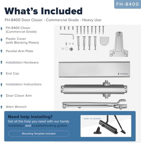 commercial door closer fh-8400 heavy duty adjustable grade on a desk or shelf