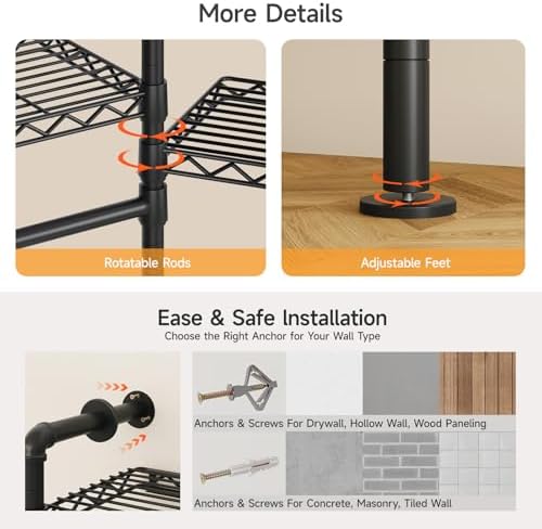 onbrill h3 expandable wall mounted closet system, heavy on a desk or shelf