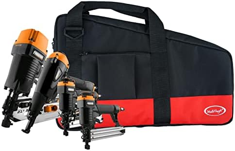 melotough heavy duty framing nail gun tool bag, side view