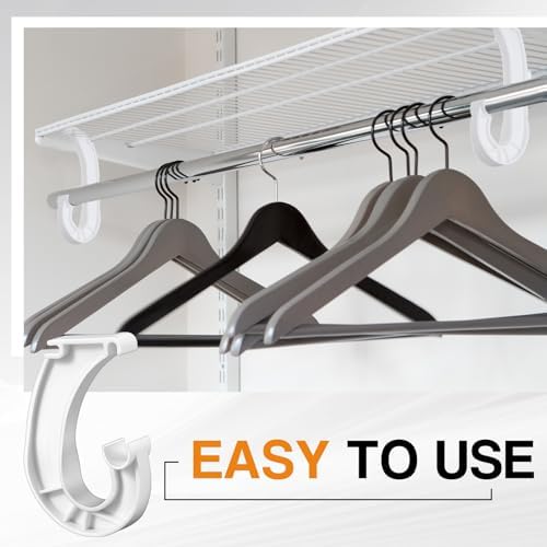 wonderjune 20 pcs hanging closet rod support, 3/4 showing dimensions