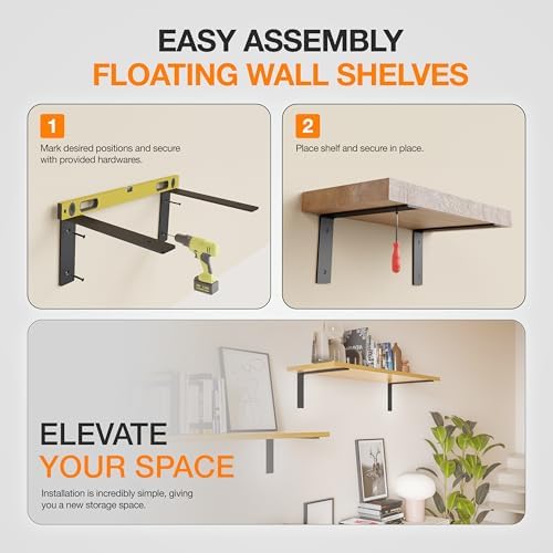 batoda 10" l heavy duty l shelf bracket, close-up detail