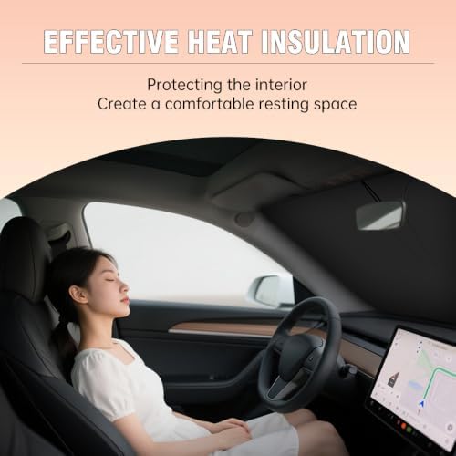 Car Windshield Sun Shade, Sun Visor Protector 300T, Front Window Sunshade Visor for Ford Expedition 2007-2017 Interior Accessories