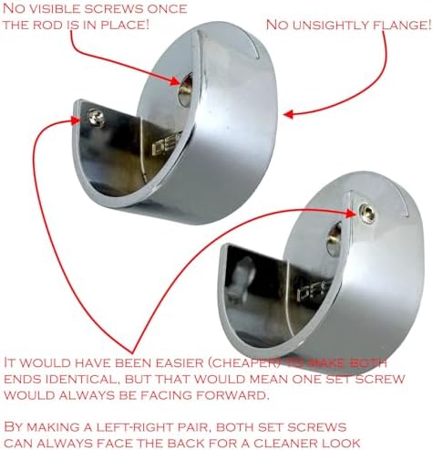 closet rod support flanges with screw on attachment shown in use