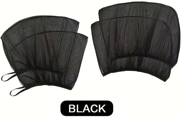 4pcs Premium Car Window Screens - Front and Rear Window Shades for Ultimate Sun Protection and Camping Comfort Solely for Parking Use