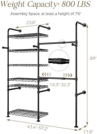 closet organizers wall mounted closet system, 2-row heavy shown in use