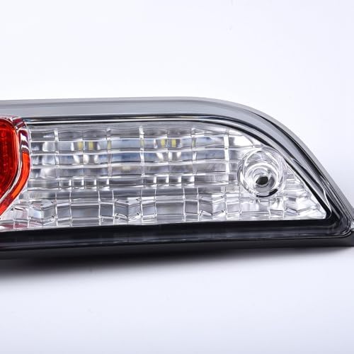LQI LED Bar 3rd Third Brake Light,Compatible with Ford F150 2015-2019,High Mount Rear Stop Light Cargo Lamp,Chrome Housing Clear& Red Lens