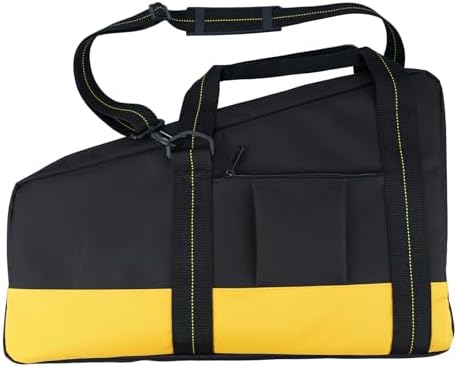 melotough heavy duty framing nail gun tool bag showing dimensions