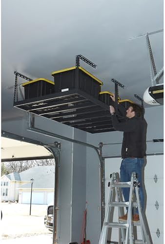 klutch overhead garage storage rack, 96in., 96in.l x, package contents