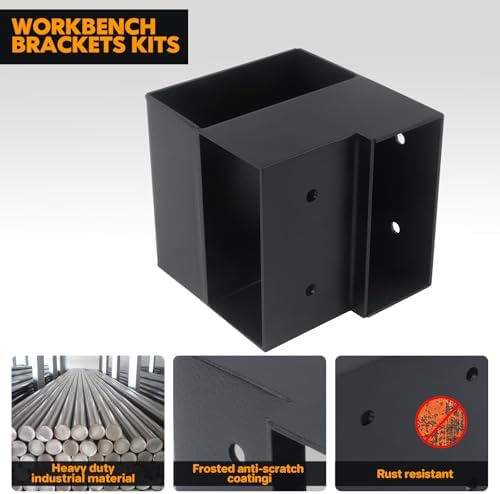 heavy duty workbench bracket kit - 8 pcs on a desk or shelf