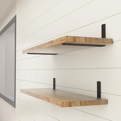 neodrop 12-pack 10 inch heavy duty shelf brackets on a desk or shelf