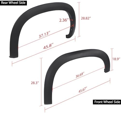 G-PLUS Fender Flares | Compatible with Chevy Silverado 1500 2019-2023 Wheel Flares Not Fit Dually models (Textured Factory Style 4 PCS)