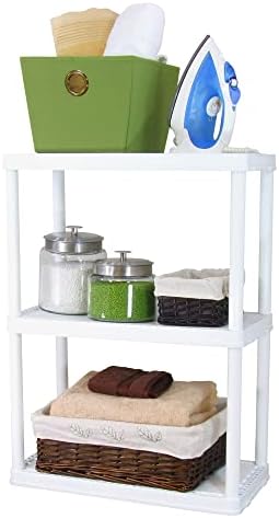 gracious living 3 shelf fixed height solid light on a desk or shelf