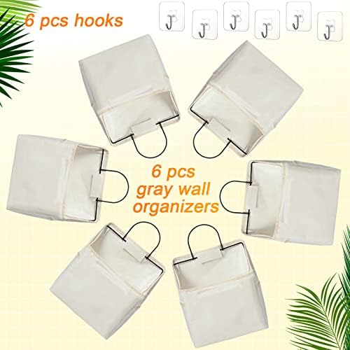 chumia 6 pack wall hanging storage basket closet shown in use