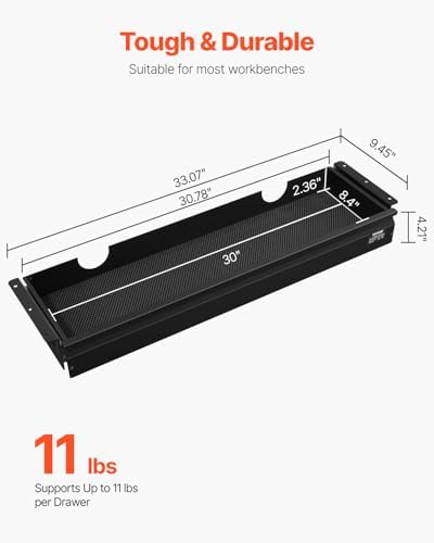 vevor under desk drawer slide out, 33inch under, close-up detail
