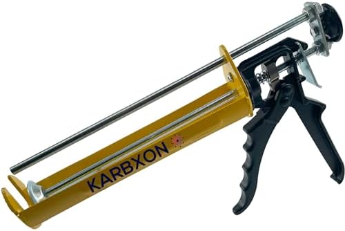 kbx58 caulk/adhesive epoxy dispenser 400ml 3:1 mix 26:1 on a desk or shelf