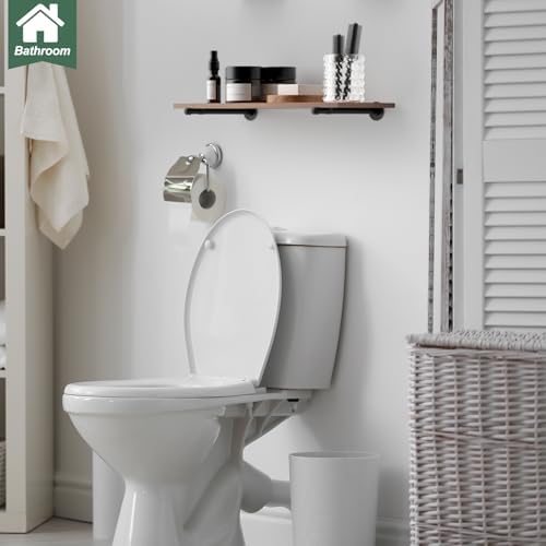 pipe shelf brackets black 12 inch floating shelving shown in use