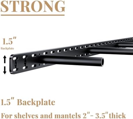 large shelf brackets long floating shelf bracket invisible, close-up detail