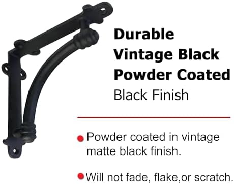 nach decorative shelf brackets, 4 pack of 5.5, side view