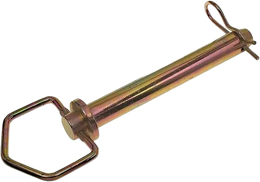 Mytee Products AgraLink 3 Pcs Swivel Hitch Pin 7/8" x 6-1/4" w/Clips - Zinc Plated, High Carbon Steel, Trailer Hitch Safety & Security Pin for Tractors