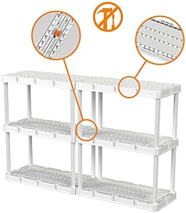 gracious living knect-a-shelf 3 shelf solid light duty on a desk or shelf